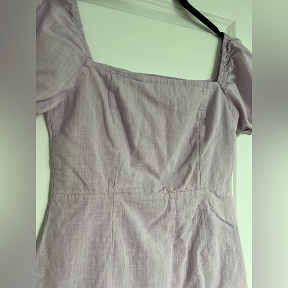 Lavender Puff Sleeve Mini Dress - Picture 3 of 10